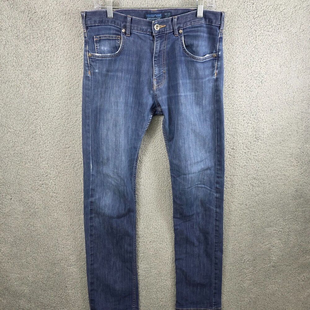 Patagonia Performance Straight Jeans Men 32x32 Dark Wash Stretch Outdoor Casual